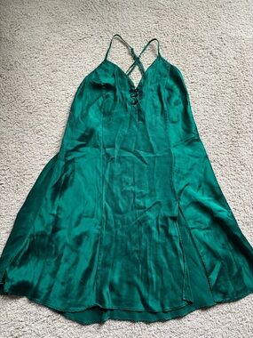 Victoria's Secret Emerald Green Satin  nightgown